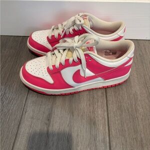 Nike White and Pink dunks Athletic Shoes